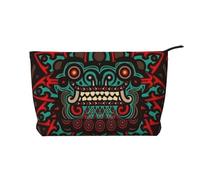 FZGGWYHL Sugar and Skulls Day of The Dead Dragon Totem Printed Corduroy Makeup Bag Daily Storage Bag