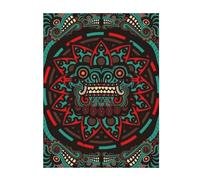 FZGGWYHL Sugar and Skulls Day of the Dead Dragon Totem printed Flannel Blanket throw blanket
