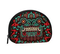 FZGGWYHL Sugar and Skulls Day of The Dead Dragon Totem Printed Shell Storage Bag Mini Storage Pouch Coin Purse
