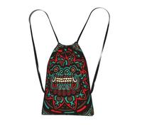 FZGGWYHL Sugar and Skulls Day of the Dead Dragon Totem printed Storage bag with a drawstring backpack sports bag