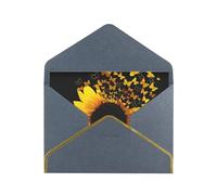 FZGGWYHL Sunflower Floral Butterflies Art printed greeting card with envelope Decorative greeting card