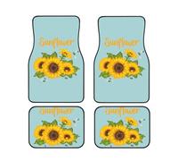 FZGGWYHL Sunflower printed Car Floor Mats 4-Piece Set Universal Car Floor Mats