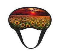 FZGGWYHL Sunset Sunflower Printed Blackout Sleep Mask Aid Eye Mask Travelling Sleep Eye Mask