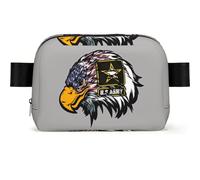 FZGGWYHL US Army Cool American Flag Eagle Printed Square-Shaped Fashionable Waist Bag Casual Chest Bag