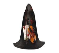 FZGGWYHL Violin Sheet Music printed Adult Long Cape Halloween Hooded Cape Party Decoration Robe