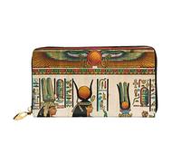 FZGGWYHL Women in Ancient Egypt Printed Leather Wallet Portable Travel Organiser Neutral Clutch Bag