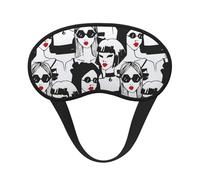 FZGGWYHL Women Sunglasses Red Fashion Glamour Lady Printed Blackout Sleep Mask Aid Eye Mask Travelling Sleep Eye Mask