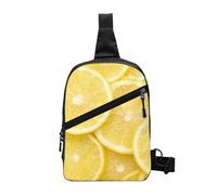 FZGGWYHL Yellow Lemon printed Chest package diagonally Crossbody Bag