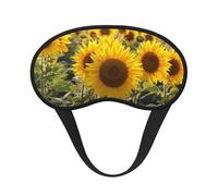 FZGGWYHL Yellow Sunflower Floral Printed Blackout Sleep Mask Aid Eye Mask Travelling Sleep Eye Mask