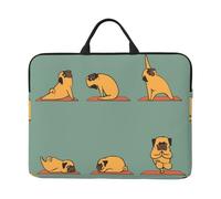 FZGGWYHL Yoga pug printed 14in Laptop Case Laptop Bag Portable Computer Handbag