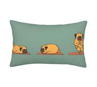 FZGGWYHL Yoga pug printed Pillow Case Decorative pillowcover Rectangular cushion cover