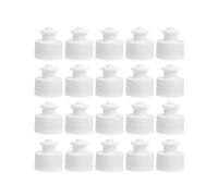 FZGLHQQ 20Pcs Push Pull Caps Reusable Bottle Caps Plastic Push Pull Replacement Caps Twisted Bottle Lids for Water Bottles(White)