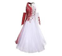FZHQNZJF A,S, Ballroom Dance Competition Dresses Exquisite Waltz Tango Dancing Performance Skirt National Standard Dance Outfit