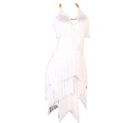 FZHQNZJF B,XL, Women's Latin Competition Dance Dress Tassel Cha Cha Tango Costume for Performance Backless Salsa Dancing Clothes