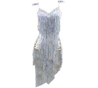 FZHQNZJF Ballroom Competition Dancewear Women's Latin Dance Dresses Sequins Tango Cha Cha Dancing Performance Clothes,A,XL