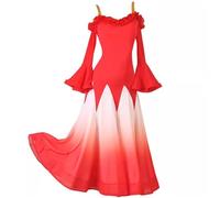 FZHQNZJF Ballroom Dance Competition Dresses Strapless Tango Foxtrot Performance Dancing Outfit Smooth Waltz Salsa Dance Costumes,C,L