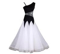 FZHQNZJF Ballroom Dance Competition Dresses Women's Waltz Performance Dancewear Sleeveless Foxtrot Flamenco Dancing Clothes,A,XL