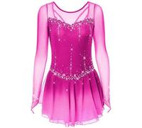 FZHQNZJF Figure Skating Dance Dresses Ice Skating Performance Outfit for Girl Handmade Rhythmic Gymnastics dancewear,A,M