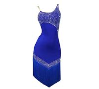 FZHQNZJF Latin Competition dancewear for Women Tassel Salsa Tango Performance Dance Clothes Ballroom dance dresses,B,L