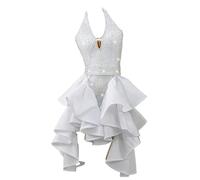 FZHQNZJF White,S, Latin Dance Dress for Women competition Ballroom Performance Dancewear Tango Cha Cha dance costume with Rhinestone
