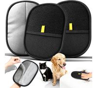 FZHZVVZPY 3 Pcs Pet Hair Removal Glove, Electrostatic Pet Hair Removal Gloves, Reusable Cat and Dog Hair Remover, for Couch, Carpet, Furniture, Car, Bedding, Cat Grooming Gloves