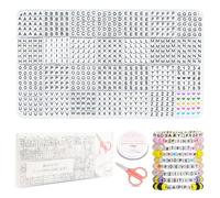 FZIIVQU 1120pc Acrylic Square Letter Beads - 6x6mm Alphabet Beads A-Z with Numbers, Hearts for Jewelry Making, DIY Necklaces, Key Chains, Friendship Bracelets