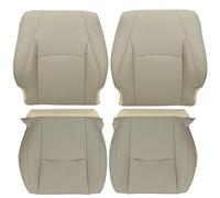 FZJDSD Tan Driver and Passenger Side Bottom and Top Lean Back Microfiber Leather Replacement Seat Covers Compatible with Lexus RX330 RX350 RX400 2004 2005 2006 2007 2008 2009