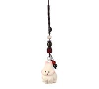 FZJWIKO Hand-Carved Bear Keychain Charm | Wooden Bear Ornament, Hand Carved Crafted Bear Figure, Handicrafts Model Toy, Animal Charm