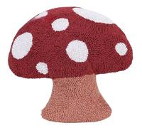 FZKun 3D Mushroom Plush Pillow - Cute Soft Stuffed Throw Pillow Fluffy Cushion for Couch Sofa Bed Cozy Car Lumbar Support Decorative Cottagecore Plushies Home Office Chair (Red)