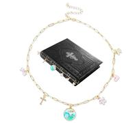 FZKun Bible Charms Chain - DIY Bible Charm Bookmark Jewelry (Pink)
