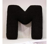 FZKun Black Letter Number Pillow - Soft Plush Alphabet & Numeric & Red Heart Cushion Decorative Initial Throw Pillow DIY Accent for Couch Sofa Bed Car Party Home Gift (M)