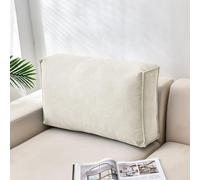 FZKun Couch Back Cushions Pillows - Large Sofa Back Cushions Headboard Pillows Throw Pillows Waist Cushion Comfort Reading Pillow Lumbar Support Pillow (28 * 18 * 5 inch,White)