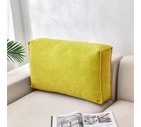 FZKun Couch Back Cushions Pillows - Large Sofa Back Cushions Headboard Pillows Throw Pillows Waist Cushion Comfort Reading Pillow Lumbar Support Pillow (31 * 18 * 5 inch,Yellow)