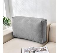 FZKun Couch Back Cushions Pillows - Large Sofa Back Cushions Headboard Pillows Throw Pillows Waist Cushion Comfort Reading Pillow Lumbar Support Pillow (28 * 18 * 5 inch,Grey)