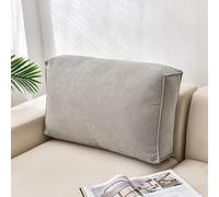FZKun Couch Back Cushions Pillows - Large Sofa Back Cushions Headboard Pillows Throw Pillows Waist Cushion Comfort Reading Pillow Lumbar Support Pillow (28 * 18 * 5 inch,Light Grey)