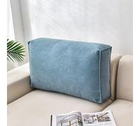 FZKun Couch Back Cushions Pillows - Large Sofa Back Cushions Headboard Pillows Throw Pillows Waist Cushion Comfort Reading Pillow Lumbar Support Pillow (28 * 18 * 5 inch,Blue)