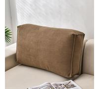 FZKun Couch Back Cushions Pillows - Large Sofa Back Cushions Headboard Pillows Throw Pillows Waist Cushion Comfort Reading Pillow Lumbar Support Pillow (28 * 18 * 5 inch,Brown)