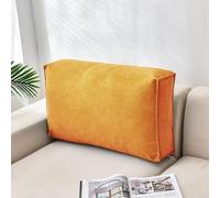FZKun Couch Back Cushions Pillows - Large Sofa Back Cushions Headboard Pillows Throw Pillows Waist Cushion Comfort Reading Pillow Lumbar Support Pillow (31 * 18 * 5 inch,Orange)