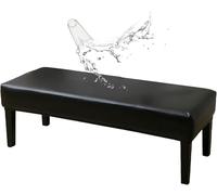 FZKun PU Leather Dining Bench Cover, Stretch Waterproof Upholstered Bench Slipcover Rectangle Stain Resistant Spill Proof Bench Seat Protector Cover for Bedroom Kitchen (80 * 40 * 30cm,#1)