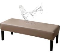 FZKun PU Leather Dining Bench Cover, Stretch Waterproof Upholstered Bench Slipcover Rectangle Stain Resistant Spill Proof Bench Seat Protector Cover for Bedroom Kitchen (100 * 40 * 30cm,#3)