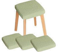 FZKun Stool Covers Rectangle Set of 1/2/4 - Stretch Washable Jacquard Chair Covers Elastic Sofa Seat Slipcovers Modern Square Bar Stool Covers for Home Office Dining Table Barstool (4pcs,#5)