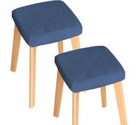 FZKun Stool Covers Rectangle Set of 1/2/4 - Stretch Washable Jacquard Chair Covers Elastic Sofa Seat Slipcovers Modern Square Bar Stool Covers for Home Office Dining Table Barstool (2pcs,#6)