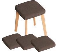 FZKun Stool Covers Rectangle Set of 1/2/4 - Stretch Washable Jacquard Chair Covers Elastic Sofa Seat Slipcovers Modern Square Bar Stool Covers for Home Office Dining Table Barstool (4pcs,#1)