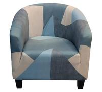 FZKun Tub Chair Cover - Soft Printed Armchair Stretch Slipcovers with Cushion Covers Bucket Chairs Sofa Full Coverage Protector for Single Club Bar Office Reception Home (Fashion)