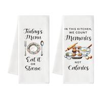 FZkuozougedd Funny Joked Kitchen Towels - 2Pcs Funny Wacky Hand Towels Kitchen Ware Quote Dish Absorbent Drying Cooking Baking Dishcloth Tea Bathroom Decor Christmas Birthday Housewarming Gift #B