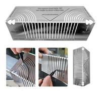 FZkuozougedd Precision Angle & Arc Marking Tool All-in-One Linear Arc Dual-Purpose Metal Marking Tool Multi-Functional Square Pipe Bending Tool Steel Tube Cutting Guide Welding Tool Wood Metalworking