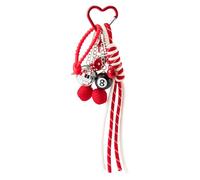 FZkuozougedd Red White Key Chain - Cute New Shape Disco Dice Black 8 Ball Cherry Key Chains Best Friend Birthday Present Mothers Day Gift Key Ring Minifigure Keyring Backpack Handbag Charms Pocket Hug