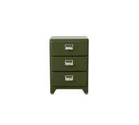 FZL02068LM Bedside Cabinet Solid Wood Nightstand Bedroom Furniture Minimalist Storage Small Nightstand Vintage Living Room Storage Sideboard Bedside Table(Dark Green)
