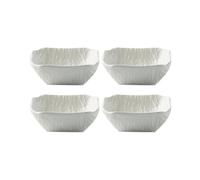 FZL02068LM Dip Bowls 4-piece Household Condiment Dish Soy Sauce Dish Fashion Simple Dipping Bowl Snack Appetizer Dish Snacks Snack Plate Dipping Bowls(White)