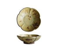 FZL02068LM Dip Bowls Handmade Clay Creative 5 Inch Snack Plate Restaurant Home Cold Dish Condiment Plate Retro Dipping Sauce Bowl,1 Piece Dipping Bowls